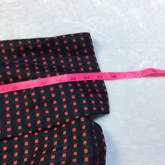 Claudette Italy Maxi Wrap Dress IT44 US8 UK12 Womans Red Blue Plaid Feminine Vtg - Picture 15 of 16